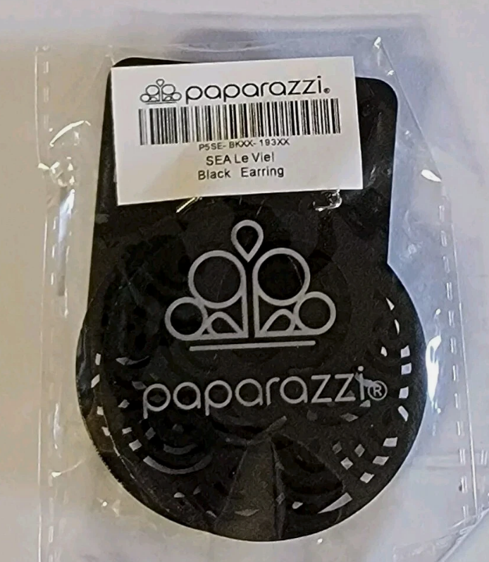 Paparazzi Sea Le Vie Black Earrings