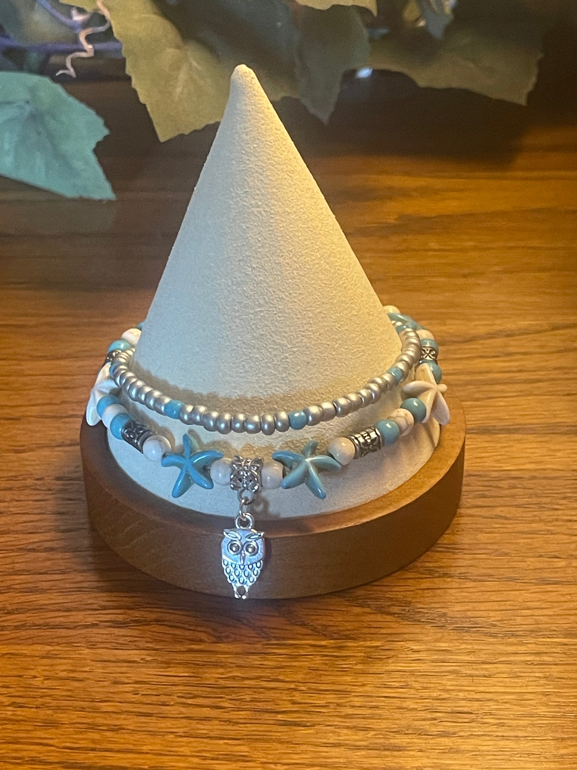 Owl Starfish Bracelet  - lead and nickel free