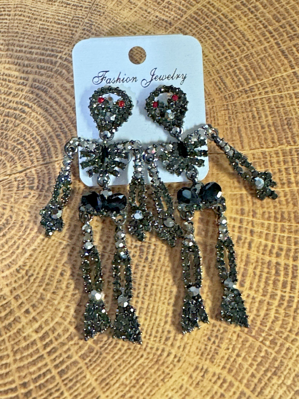 Halloween Skeleton  Black Multicolor Post Back  Earrings