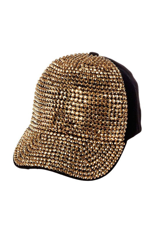 Front Embellished Bling Rhinestone Baseball Cap ( ladies hat)