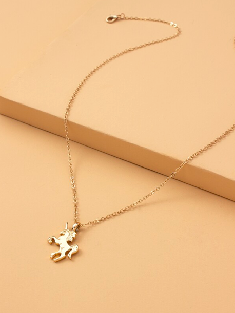 GIRLS  and TEENS UNICORN NECKLACE GOLD