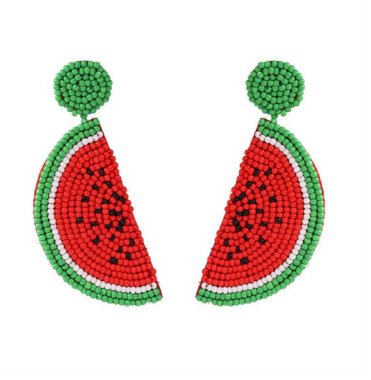 Watermelon Dragon Fruit Red Post Back Stud Earrings  🧜‍♀️ FAN FAVORITE 🧜‍♀️