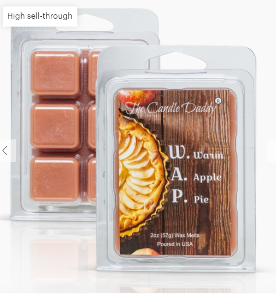 W.A.P. -  Warm Apple Pie Scented Wax Melt - Maximum Scent