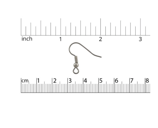 Stainless Steel Fish hook Earring replacement Service    (   One Pair    )  choose color