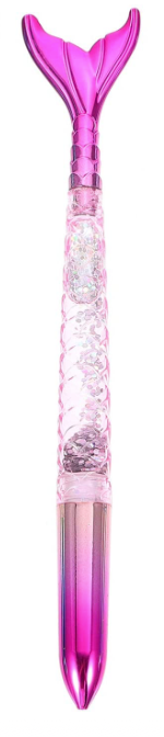LED Mermaid Tail Light Up Solid Blinking Iridescent Glitter Ink  Pen    (   EASTER and Valentines gift   )