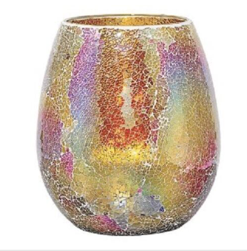 PartyLite Azure Golden  Iridescent  Hurricane   ( display model ) .  Pick up only!