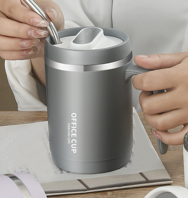 Coffee Tumbler Mug Stainless Steel with Straw
