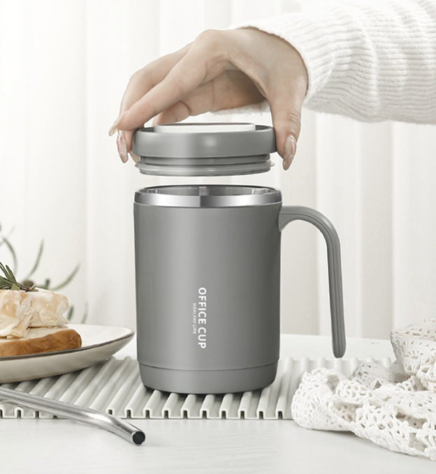 Coffee Tumbler Mug Stainless Steel with Straw