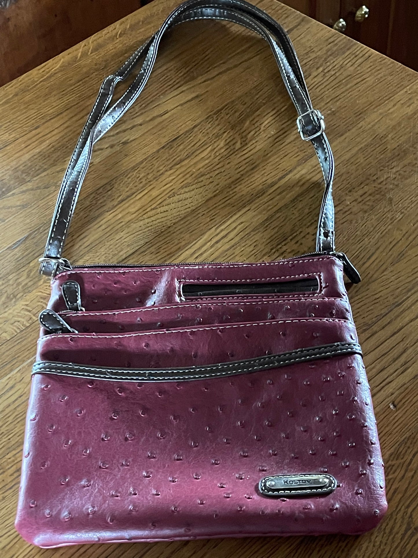 Closet Clean Out : Koltov Burgundy Wine Roomy Crossbody  Handbag  ( lightly used )