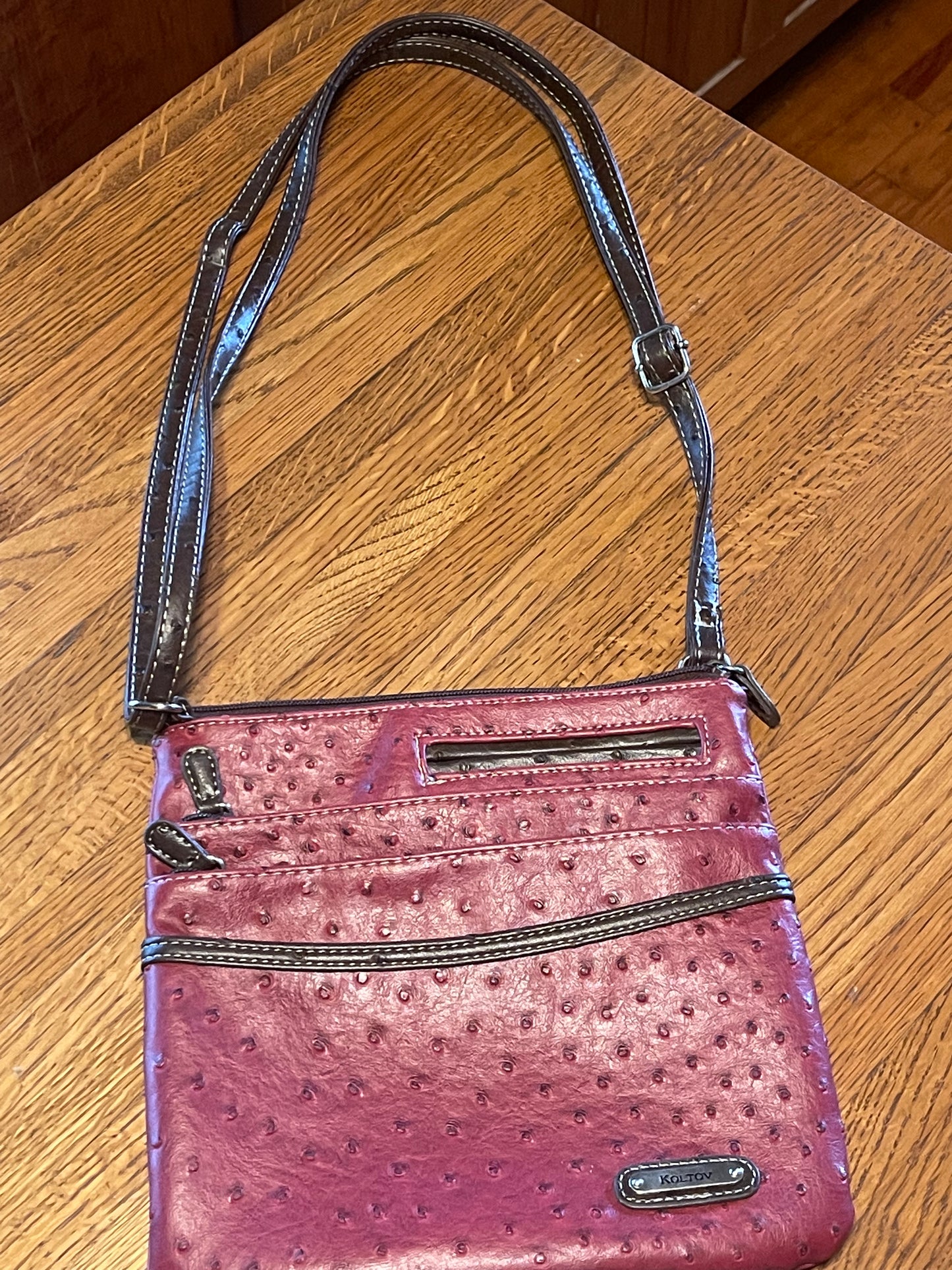 Closet Clean Out : Koltov Burgundy Wine Roomy Crossbody  Handbag  ( lightly used )